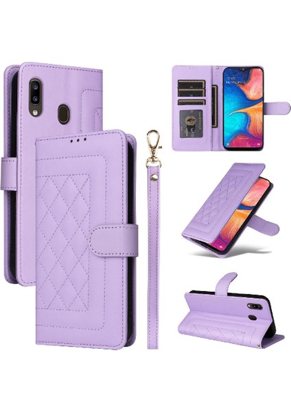 Samsung Galaxy A20 Için Flip CASE/A30 Darbeye Basit Iş Deri (Yurt Dışından)