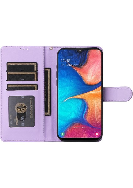 Samsung Galaxy A20 Için Flip CASE/A30 Darbeye Basit Iş Deri (Yurt Dışından)