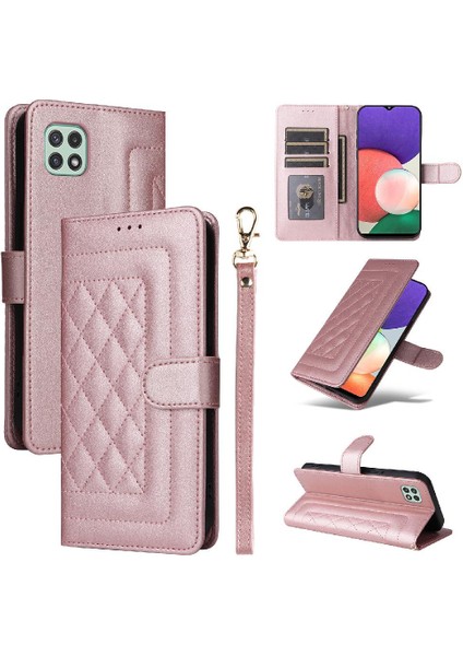 Samsung Galaxy A22 5g Için Flip Case Darbeye Basit Iş Cüzdan (Yurt Dışından)