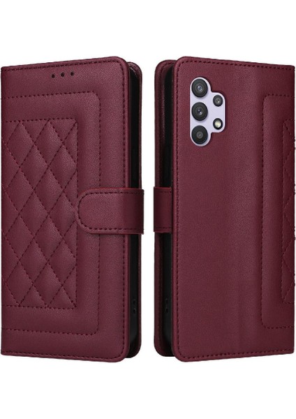 Samsung Galaxy A32 5g Için Flip Case Cüzdan Kapak Kapak Basit Iş (Yurt Dışından) modelleri