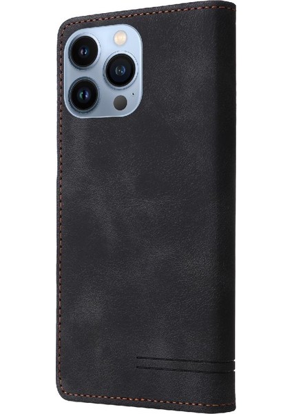 Iphone 13 Için Flip Case Pro Max Basit Iş Kapak Çevirin Cüzdan Deri (Yurt Dışından)