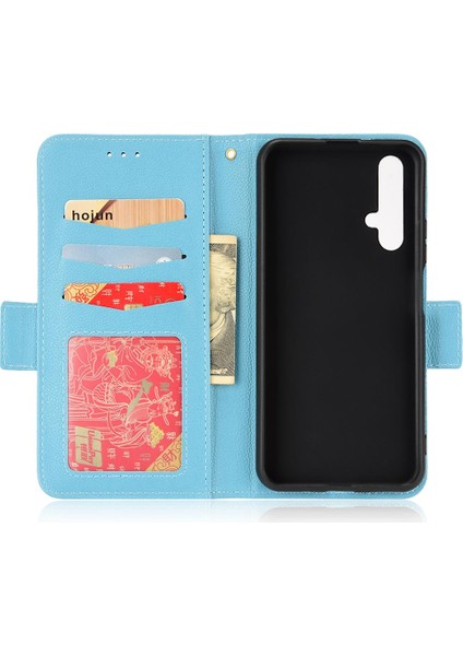 Huawei Nova 5t Manyetik Kart Yuvaları Için Kılıf Tutucu Yan Toka Cüzdan Pu (Yurt Dışından)