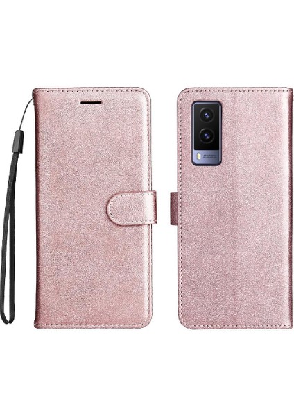Vivo V21E 5g Klasik Düz Renk Iş Cüzdan Telefon Kılıfı Için Flip Case (Yurt Dışından)