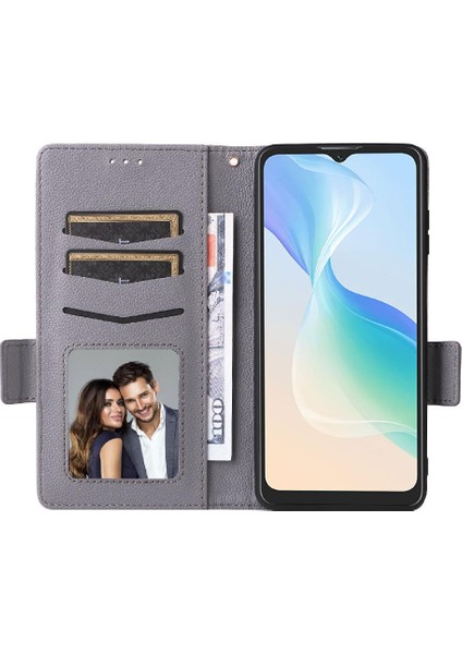 Blackview Oscal C30/C30 Pro Pu Deri Manyetik Yan Toka Kartı Için Kılıf (Yurt Dışından)