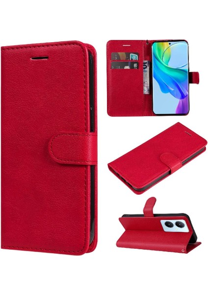 Vivo V29 Lite Iş Cüzdan Telefon Kılıfı Için Flip Case Yüksek Kalite Katı (Yurt Dışından)