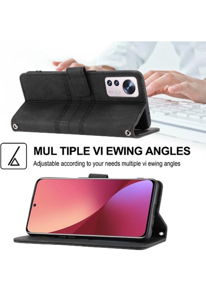 Xiaomi 12/12X/12S Cüzdan Kılıf Manyetik Kapatma Kickstand Pu Için Flip Case (Yurt Dışından)