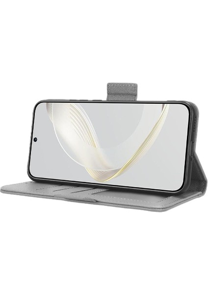 Huawei Nova 11 Pro Manyetik Yan Toka Pu Deri Kart Yuvaları (Yurt Dışından)