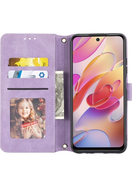 Xiaomi Redmi Not 11 Için Flip Case 4g Manyetik Kapatma Kickstand Pu Kılıf (Yurt Dışından)
