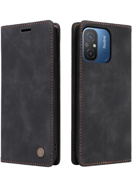 Xiaomi Redmi 12C Için Flip Case Cüzdan Kılıf Kapak Kapak Basit (Yurt Dışından)