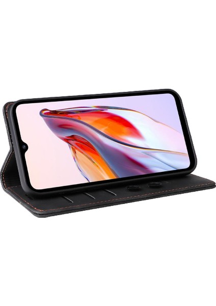 Xiaomi Redmi 12C Için Flip Case Cüzdan Kılıf Kapak Kapak Basit (Yurt Dışından)