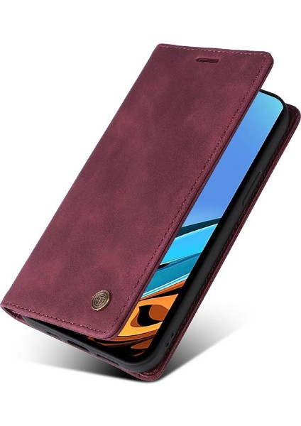 Xiaomi Redmi 9t Darbeye Basit Iş Deri Kılıf Için Flip Case (Yurt Dışından)