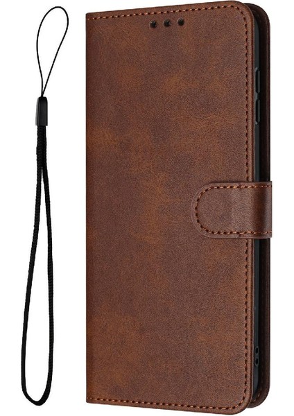 Google Piksel 8 Pro Saf Renk Kickstand Pu Deri ile Flip Case (Yurt Dışından)