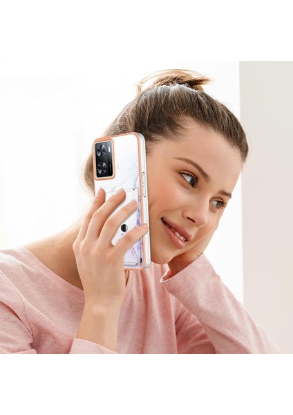 Oneplus Nord N300 5g Yumuşak Tpu Tampon Ince Cüzdan Mermer Kart Yuvaları (Yurt Dışından)