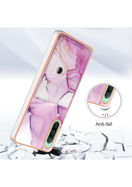Sony Xperia 10 Iv Yumuşak Tpu Tampon Mermer Ince Cüzdan Kart Yuvaları Için Kılıf (Yurt Dışından) fiyatları