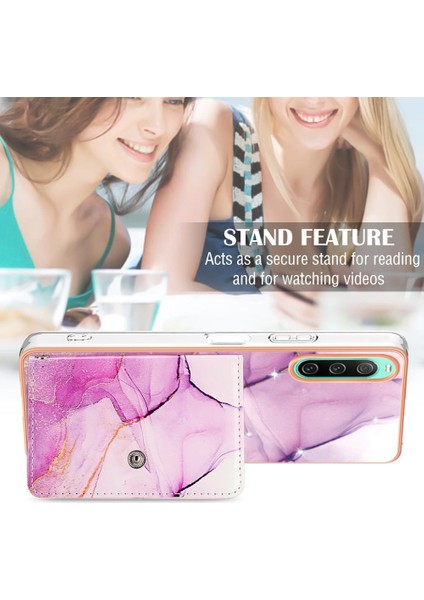 Sony Xperia 10 Iv Yumuşak Tpu Tampon Mermer Ince Cüzdan Kart Yuvaları Için Kılıf (Yurt Dışından) indirimleri