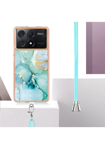 Xiaomi Poco X6 Pro Mermer Crossbody Kordon Askısı Tampon Yumuşak (Yurt Dışından)