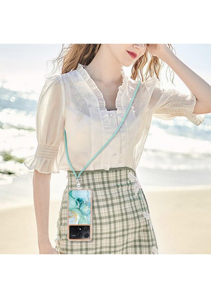 Xiaomi Poco X6 Pro Mermer Crossbody Kordon Askısı Tampon Yumuşak (Yurt Dışından)
