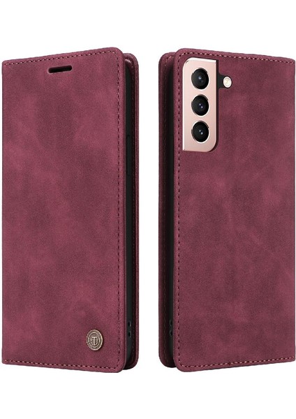 Samsung Galaxy S21 Cüzdan Için Flip Case Basit Iş Kapak Kılıfı (Yurt Dışından)