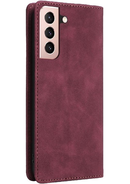 Samsung Galaxy S21 Cüzdan Için Flip Case Basit Iş Kapak Kılıfı (Yurt Dışından)