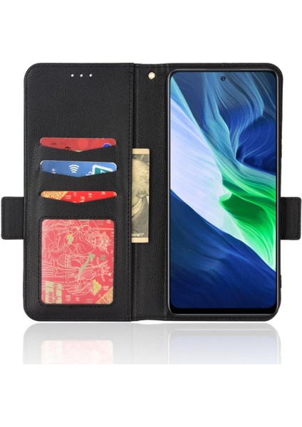 Mellow Shop Infinix Not 10 Için Kılıf Manyetik Yan Toka Cüzdan Kart Yuvaları Tutucu Pu (Yurt Dışından)