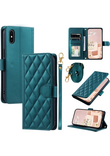 iPhone X/xs Kılıf Için Cüzdan Kapaklı Çapraz Askılı Boyun Askısı Tasarımı (Yurt Dışından) fırsatları