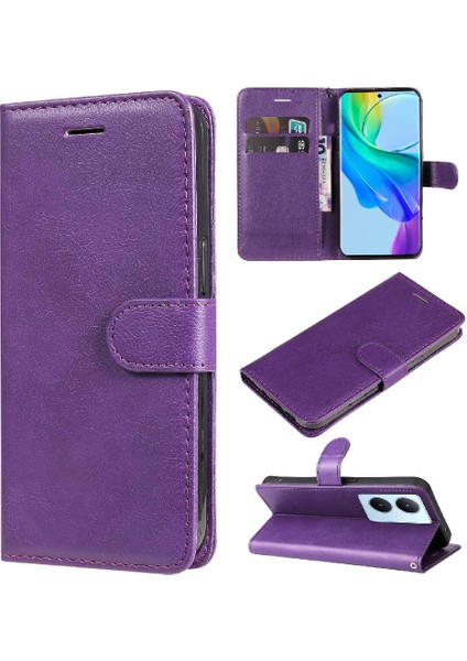 Vivo V29 Lite Iş Cüzdan Telefon Kılıfı Için Flip Case Yüksek Kalite Katı (Yurt Dışından)