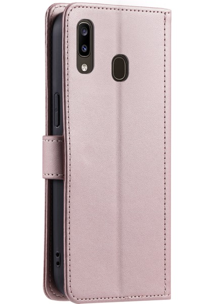 Samsung Galaxy A20E Kılıf Için Cüzdan Kapaklı Çapraz Askılı Boyun Askısı Tasarımı (Yurt Dışından)