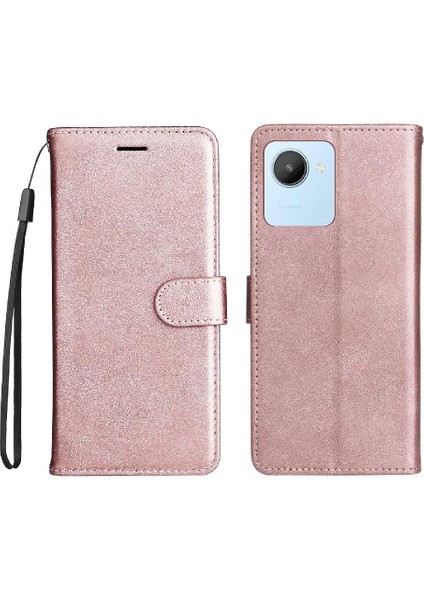 Realme C30 4g Yüksek Kaliteli Deri Iş Cüzdan Telefon Için Flip Case (Yurt Dışından)
