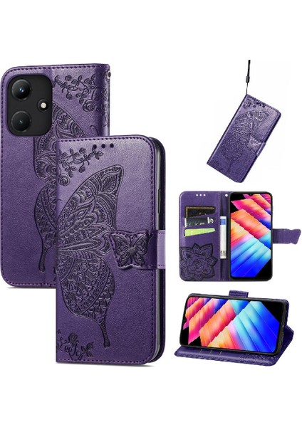 Tecno Sıcak 30I Iş Çok Renkli Kelebek Cüzdan Kanat Için Kılıf (Yurt Dışından)
