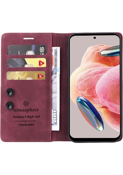 Mellow Shop Xiaomi Redmi Not 12 Için Flip Case 4g Kapak Çevirin Darbeye Cüzdan Kılıf (Yurt Dışından)