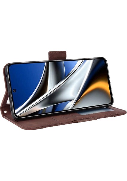 Xiaomi Poco X4 Pro 5g Için Kılıf Ayarlanabilir Ayrılabilir Kart Tutucu Manyetik Kapatma Deri Cüzdan Kapak (Yurt Dışından)