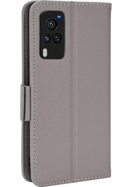 Vivo X60 Pro Pu Deri Kart Yuvaları Için Kılıf Tutucu Manyetik Cüzdan Yan (Yurt Dışından) modelleri