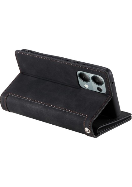 Xiaomi Redmi Not Için Flip Case 13 Pro 5g Kordon Pu Deri Kickstand 9 (Yurt Dışından)