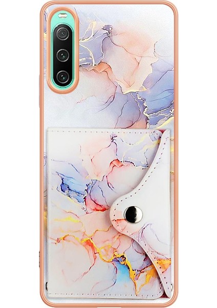 Sony Xperia 10 Iv Yumuşak Tpu Tampon Mermer Ince Cüzdan Kart Yuvaları Için Kılıf (Yurt Dışından) indirimleri