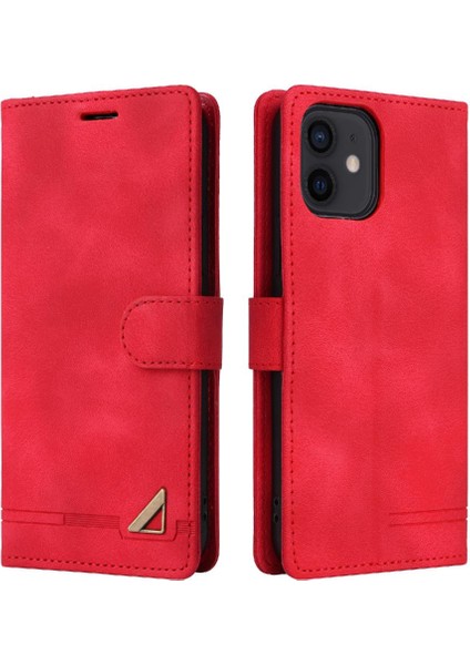 Iphone 12 Için Flip Case Mini Cüzdan Darbeye Kapak Kapak Basit Iş (Yurt Dışından)