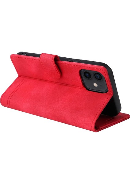 Iphone 12 Için Flip Case Mini Cüzdan Darbeye Kapak Kapak Basit Iş (Yurt Dışından)