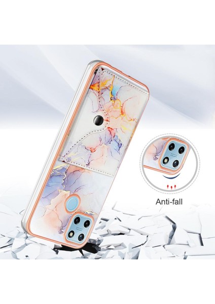 Realme C21Y Mermer Kart Yuvaları Için Kılıf Ince Cüzdan Yumuşak Tpu Tampon (Yurt Dışından) fiyatları