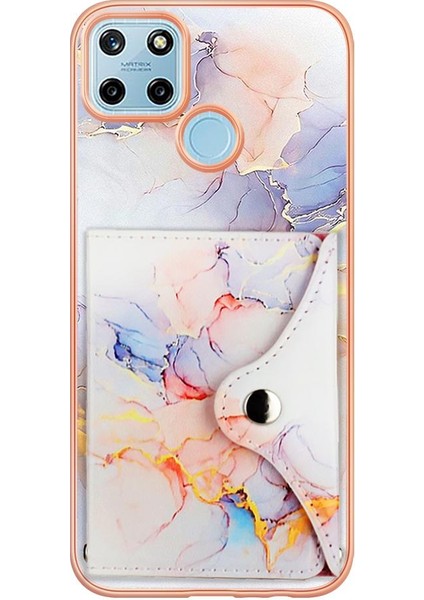 Realme C21Y Mermer Kart Yuvaları Için Kılıf Ince Cüzdan Yumuşak Tpu Tampon (Yurt Dışından) fırsatları