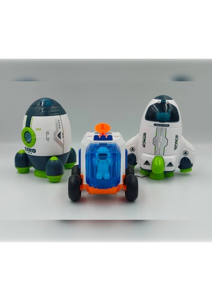 Astronot Figürlü Üçlü Uzay Aracı Seti fiyatları