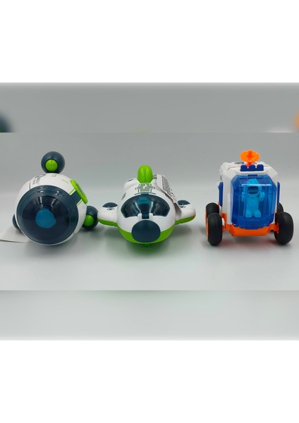 Astronot Figürlü Üçlü Uzay Aracı Seti modelleri