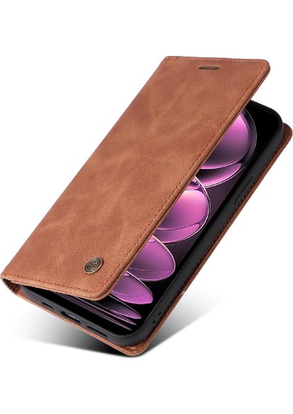 Xiaomi Redmi Not 12 Pro 5g Için Flip Case Basit Iş Cüzdan Deri (Yurt Dışından)