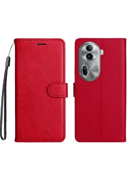 Kart Yuvası Klasik Düz Renk Yüksek Kılıf ile Oppo Oppo 11 5g Için Flip Case (Yurt Dışından)