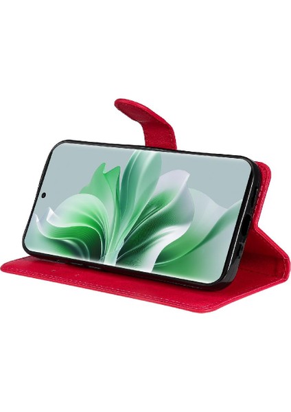 Kart Yuvası Klasik Düz Renk Yüksek Kılıf ile Oppo Oppo 11 5g Için Flip Case (Yurt Dışından)