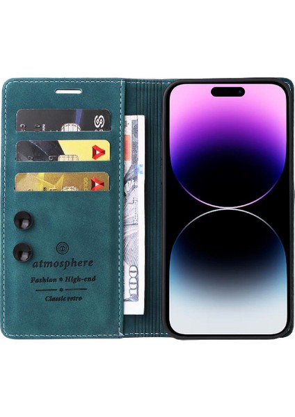 Iphone 15 Için Kılıf Pro Max Kapak Çevirin Basit Iş Deri Kılıf Cüzdan (Yurt Dışından)