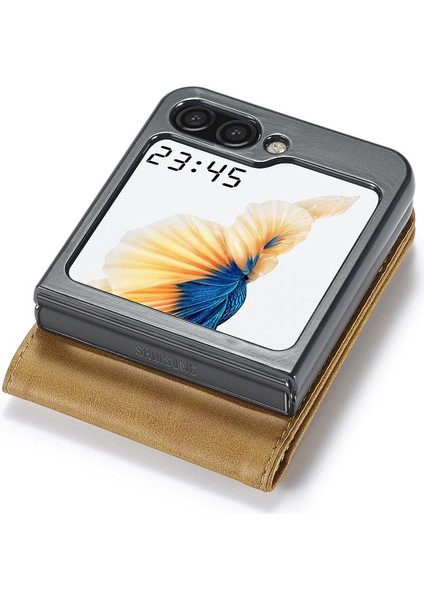 Samsung Galaxy Z Flip6 Için Flip Case 5g Buzağı Doku Yatay Flip Case (Yurt Dışından)