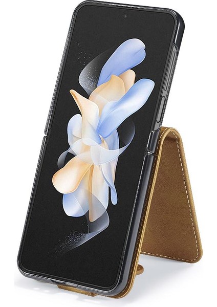 Samsung Galaxy Z Flip6 Için Flip Case 5g Buzağı Doku Yatay Flip Case (Yurt Dışından)