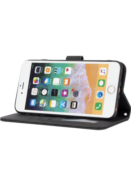 Iphone 8 Için Flip Case Artı Kickstand Darbeye Koruyucu Manyetik Kılıf (Yurt Dışından)