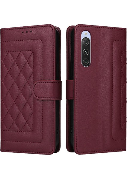 Sony Xperia 10 V Flip Kapak Için Flip Case Basit Iş Cüzdan Deri (Yurt Dışından)