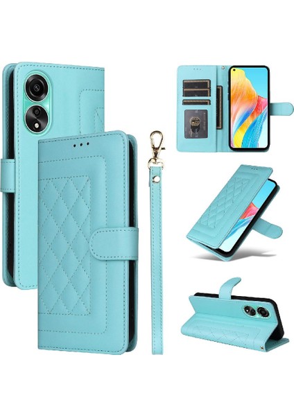 Oppo A78 4g Flip Kapak Için Flip Case Basit Iş Darbeye Deri (Yurt Dışından)
