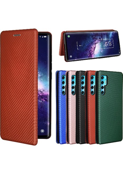 Tcl 20 Pro 5g Kart Ekleme Deri Için Kılıf Folio Flip Case Manyetik (Yurt Dışından)